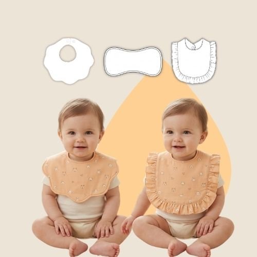 Baby Bib and Burp Cloth