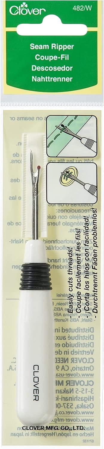 Clover White Ergonomic Seam Ripper