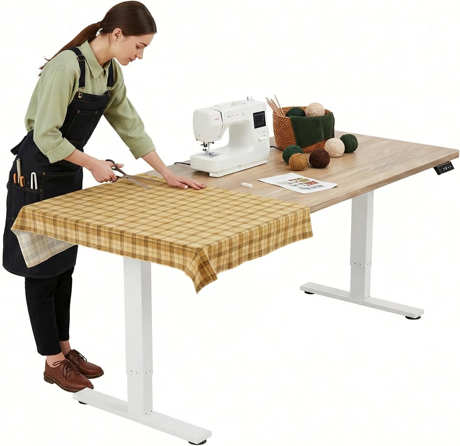 TIQLAB Electric Adjustable Sewing Table