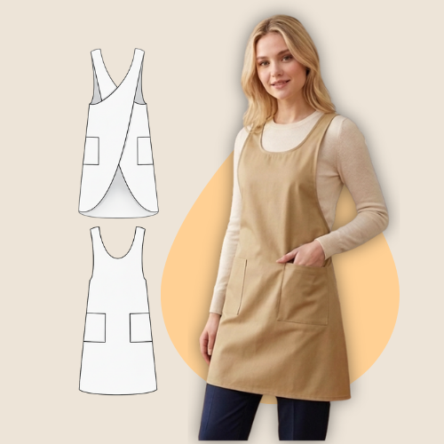Round Neck Cross Back Apron
