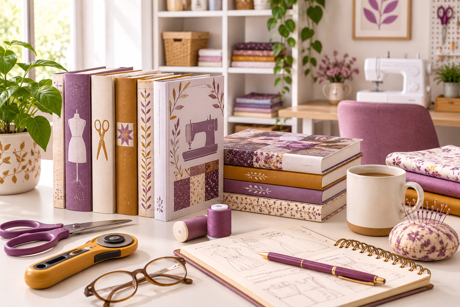 Sewing books collection and sewing resources